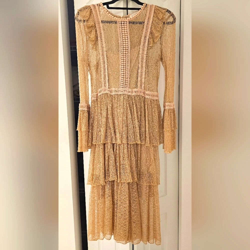 ALLISON NEW YORK LACE DRESS SIZE MEDIUM - Picture 2 of 8
